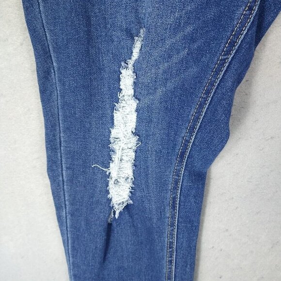 BP Urban Outfitters High Rise Skinny Jeans Womens 18 Blue Distressed Stretch - Picture 7 of 16